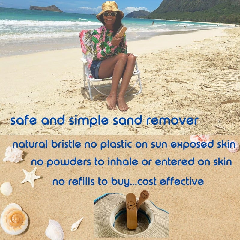 Beach Sandy Sand Remover for Beach, Set of 2, Sand Brush for Beach Feet, Ocean & Lakeside Sports Recreation, Beach Accessories, Surfing Accessories and Volleyball Sand Free - Eco Friendly - Image 4